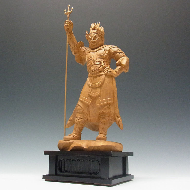 木曽桧/檜(きそひのき) 十二神将 未神 安に羅大将 あにら 37（持物含む