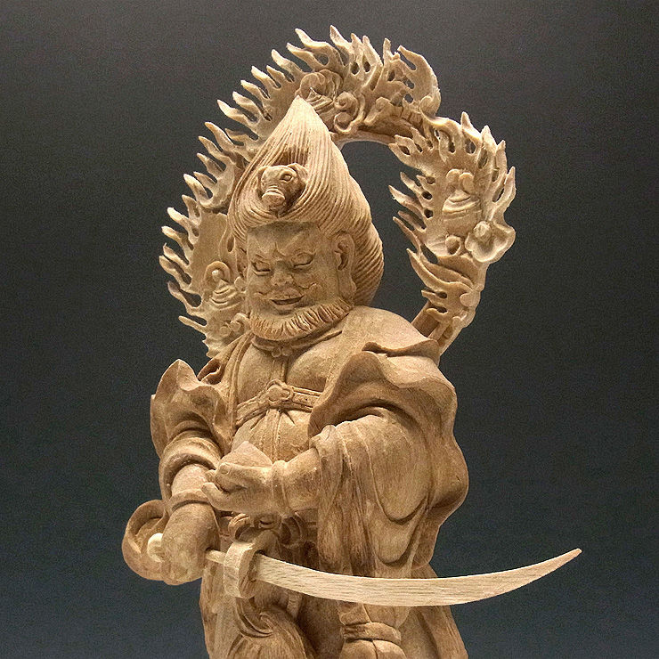 楠 樟 クス 白木 金毘羅大権現 高さ 35cm 販売 木彫り Ela 3 3 龍祥 仏像 木彫り 一刀彫 風水 縁起物 天然石 パワーストーンの販売 通販