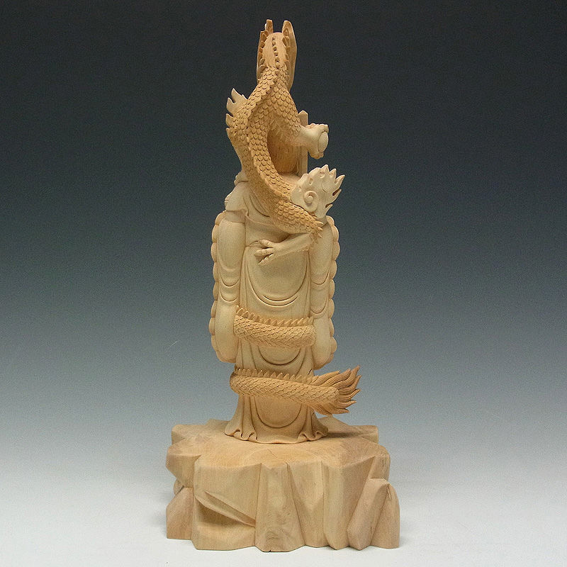 特別プライス】水柘植(白木) 白山権現(白山妙理権現) 高さ:35cm