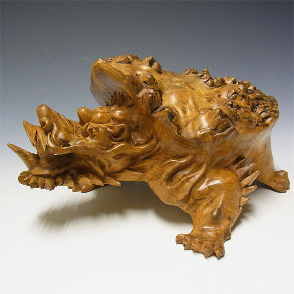 木彫　龍　楠木 露盤 波に龍 #木彫古澤 #龍 #山崎 #露盤