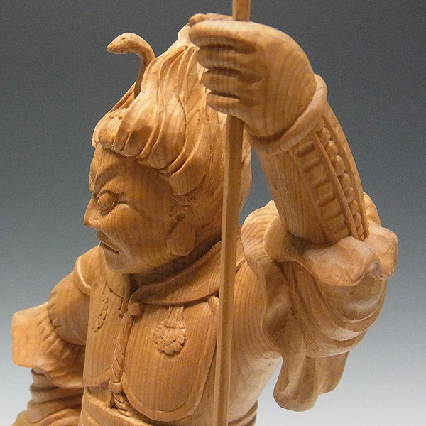木曽桧/檜(きそひのき) 十二神将 巳神 因達羅大将（帝釈天） いんだら