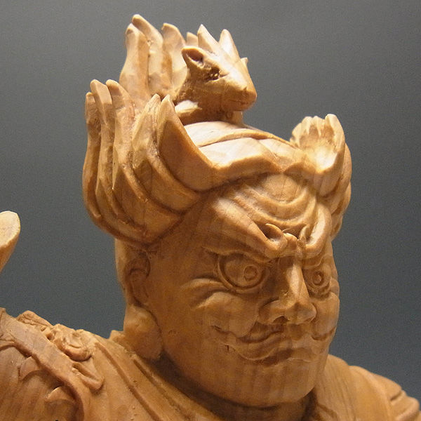 木曽桧/檜(きそひのき) 十二神将 未神 安に羅大将 あにら 37（持物含む