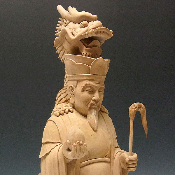【セール中・新品】 八大龍王　総金箔仕上げ　総高さ約9.8cm　八王　八大竜王 楠/樟(クス) 竜王(八大竜王・龍王・八大龍王) 高さ：51cm （販売