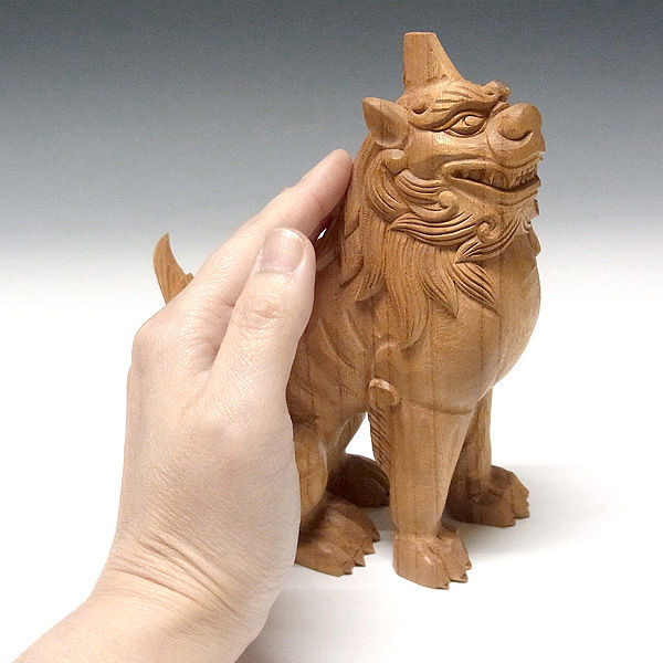 欅一刀彫対獅子 仏像 販売 龍祥-Ryusho- | 仏像や木彫り・縁起物などの販売