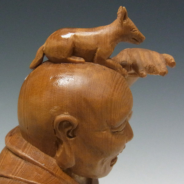 木曽桧/檜(きそひのき) 十二神将 戌神 伐折羅大将(金剛力士 木曽桧/檜(きそひのき) 十二神将 戌神 伐折羅大将(金剛力士