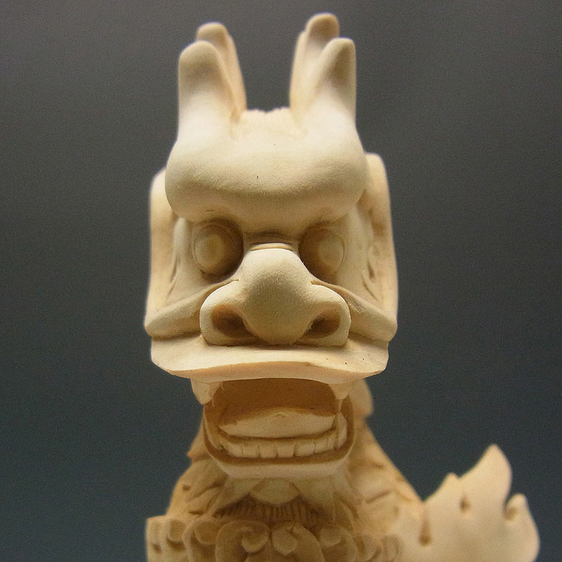 特別プライス】水柘植(白木) 白山権現(白山妙理権現) 高さ:35cm