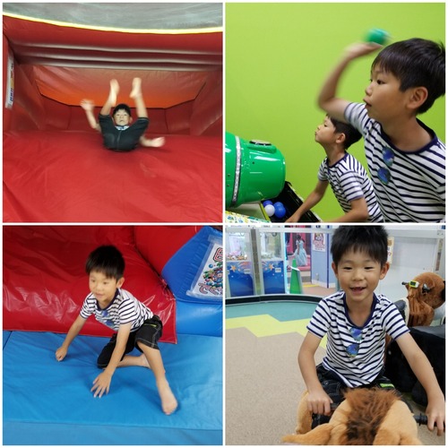 ファンタジーキッズリゾートで誕生日会 パパへ 毎日の龍之介と拳史朗の日記