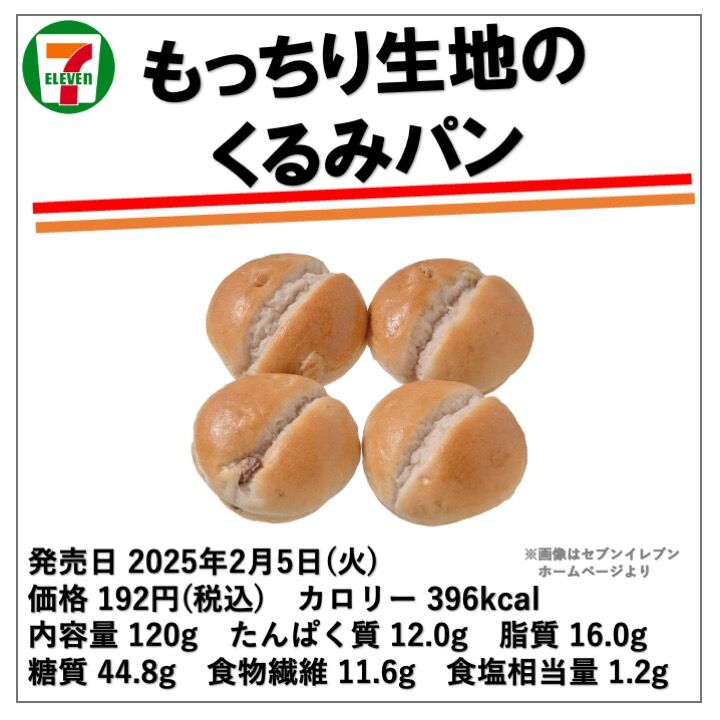 1074レビュー目/84点】セブンイレブンの栄養バランスの良い『くるみ