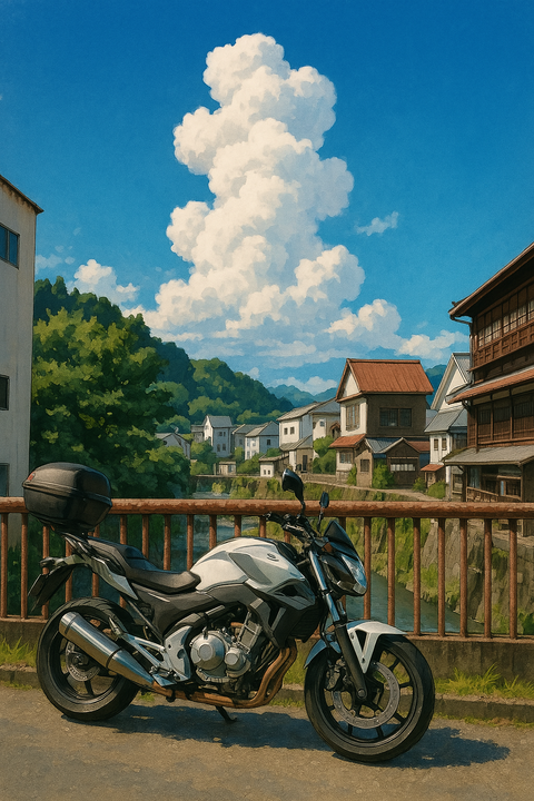 足助とバイク