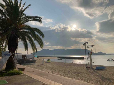 しまなみ海道 生口島 夕日が美しいサンセットビーチ 広島県尾道市 また り日記 名古屋発バイクツーリング