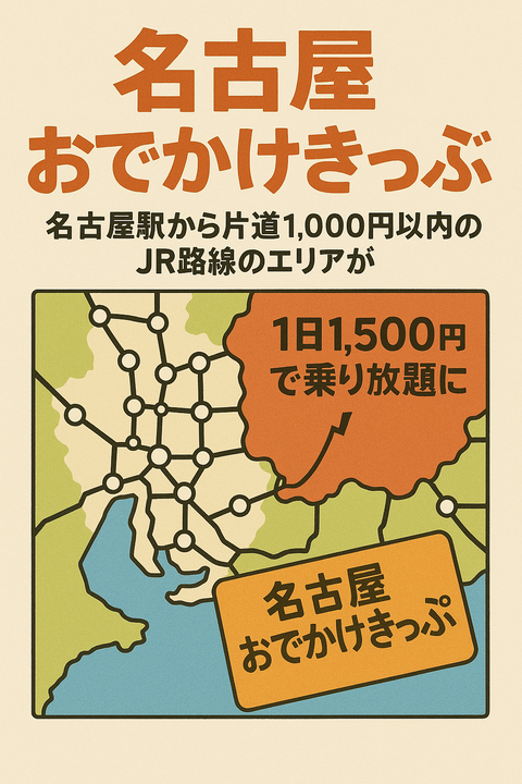 名古屋おでかけきっぷのイラスト