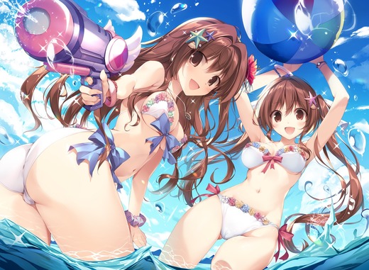 イラスト：karory【蒼海舞香＆蒼海夏音】水着姿 画像