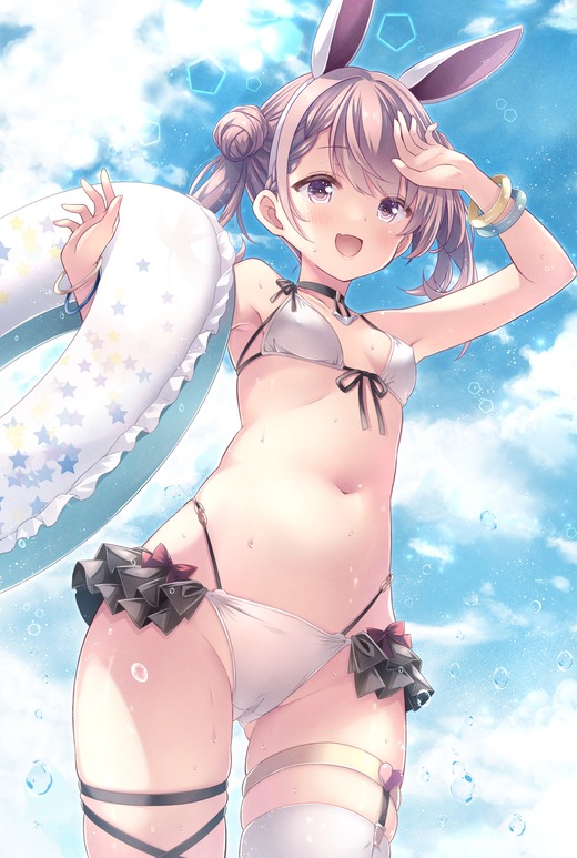 イラスト：RYO【うさ耳の女の子 水着姿】二次画像