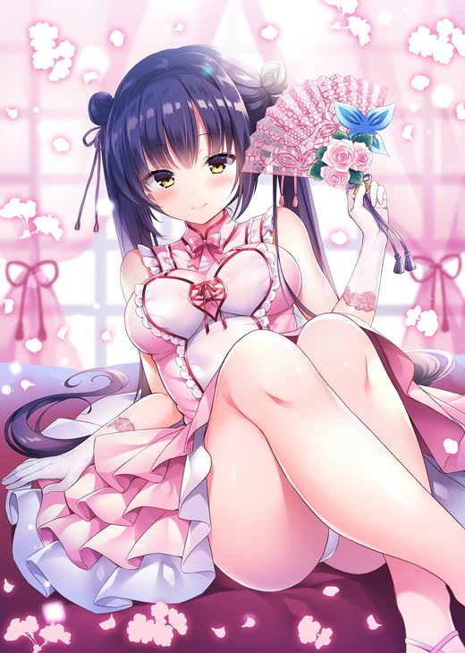 イラスト：なのはなこひな【ツインお団子の女の子 パンチラ】二次画像