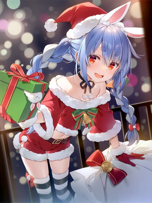 イラスト：憂姫はぐれ【兎田ぺこら】サンタ服 画像
