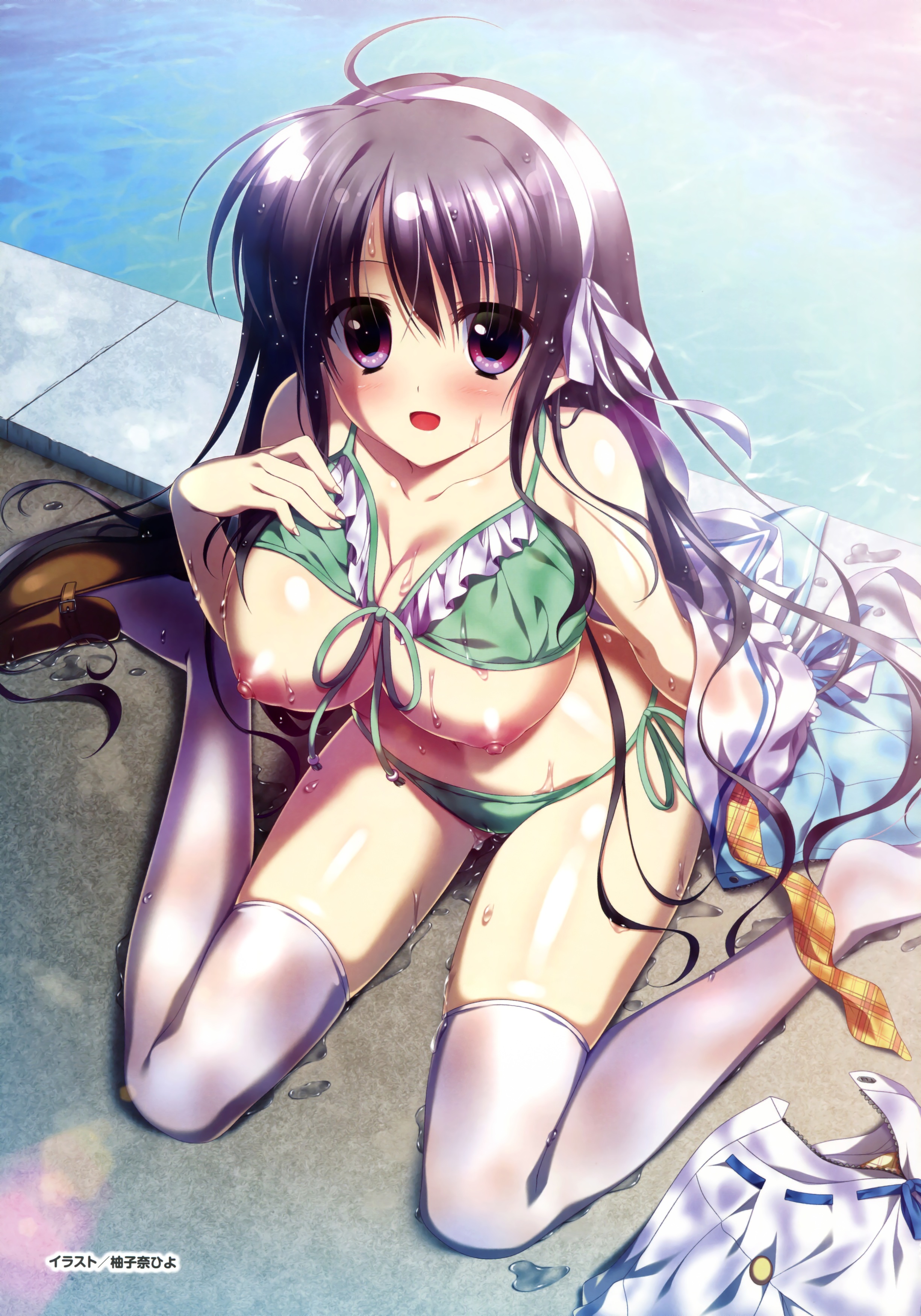 姫野永遠 水着姿 おっぱいポロリ エロ画像 イラスト 柚子奈ひよ 同人エロ専科 エロゲ