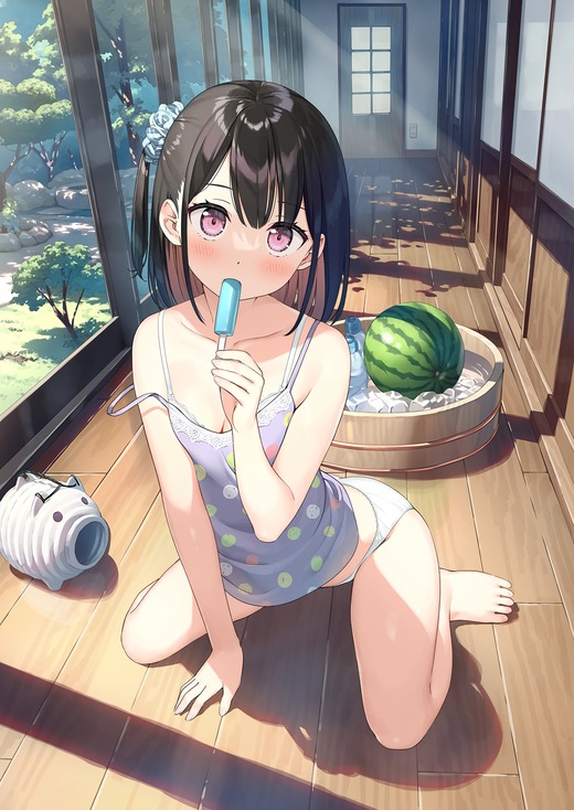 イラスト：カントク【しずく】咥えアイス 画像