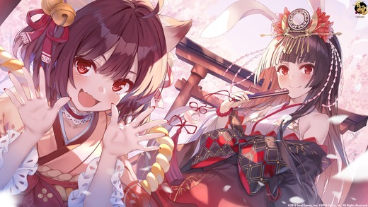 雀魂【一姫＆かぐや姫】画像（イラスト：深崎暮人）