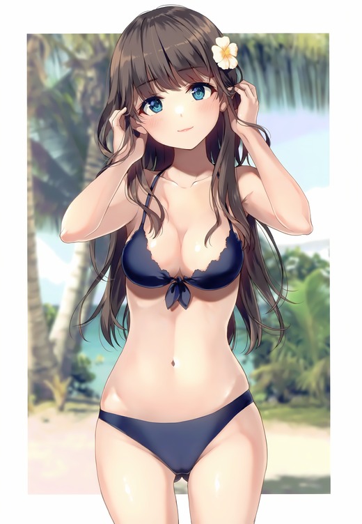 イラスト：うなさか【水着姿の女の子】二次画像