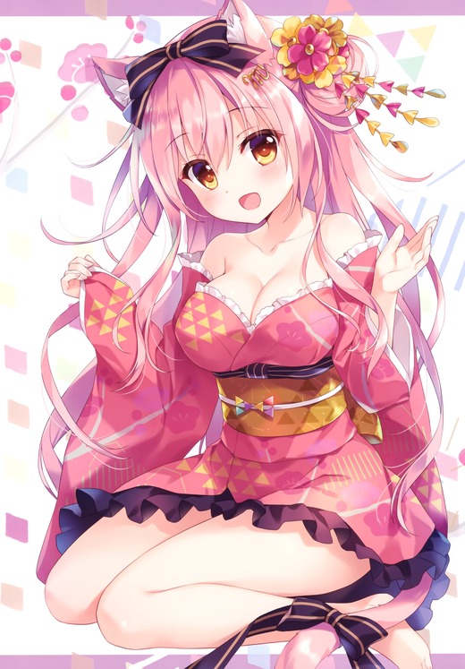 イラスト：あめとゆき【ネコ耳の女の子】二次画像