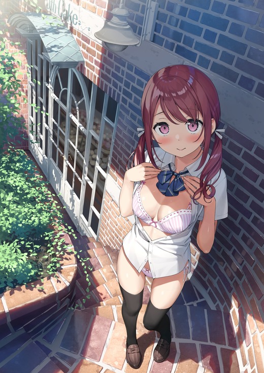 イラスト：カントク【くるみ】制服半脱ぎ 下着 画像