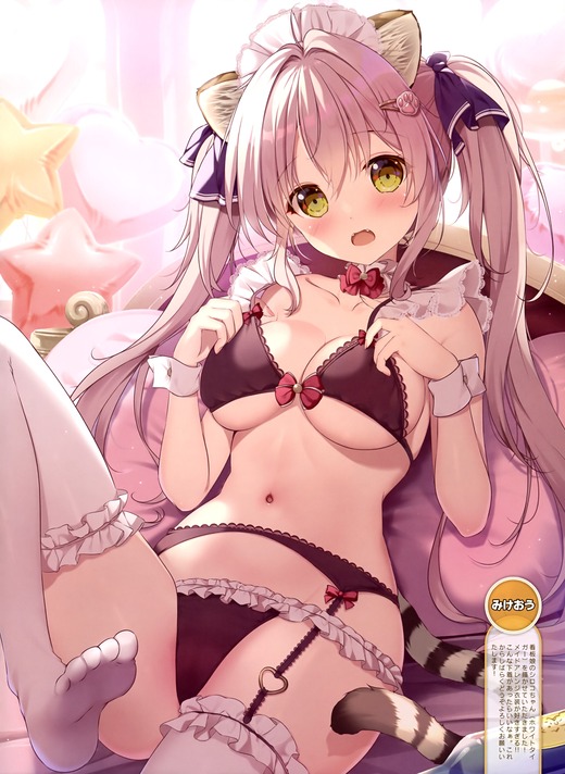 イラスト：みけおう【シロコちゃん】下着姿 画像