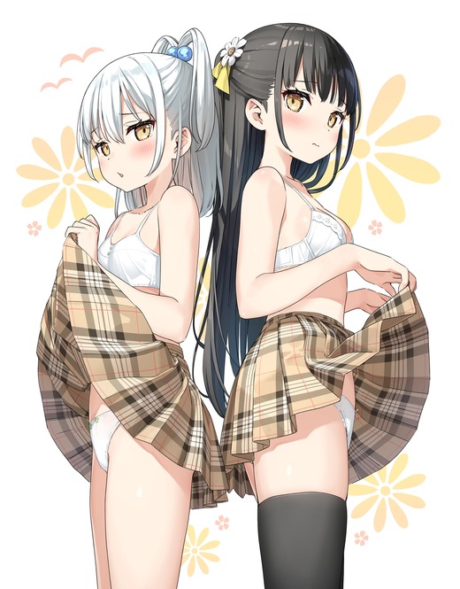 イラスト：カントク【うみねこ＆渚】スカートたくし上げ 白パンツ 画像