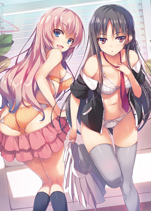 よう実【一之瀬帆波＆堀北鈴音】脱衣 画像（イラスト：トモセシュンサク）