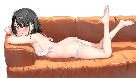 イラスト：カントク【しずく】下着姿 寝そべり 画像