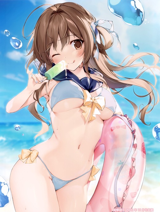 イラスト：karory【蒼海舞香】セーラー水着 画像