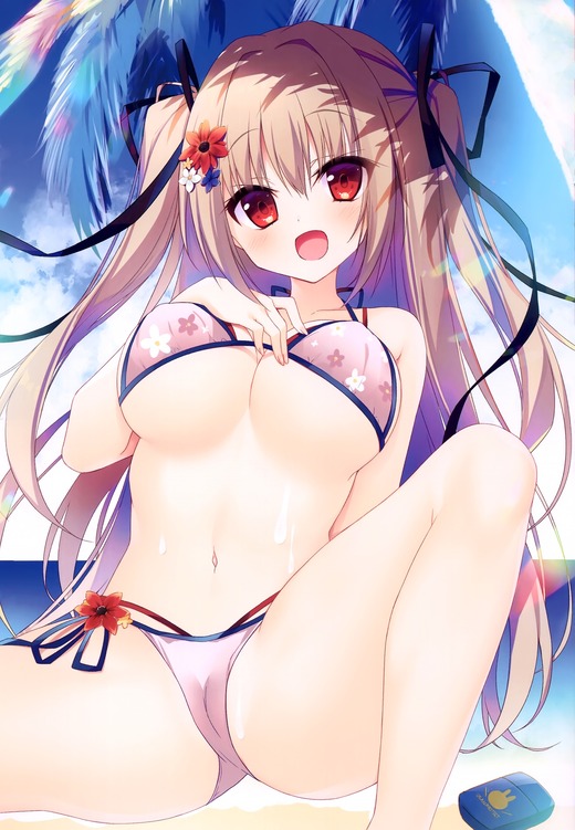 イラスト：茉宮祈芹【水着姿の女の子】二次画像