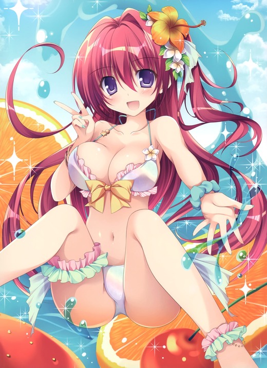 イラスト：ななろば華【海咲れんちゃん 水着姿】二次画像