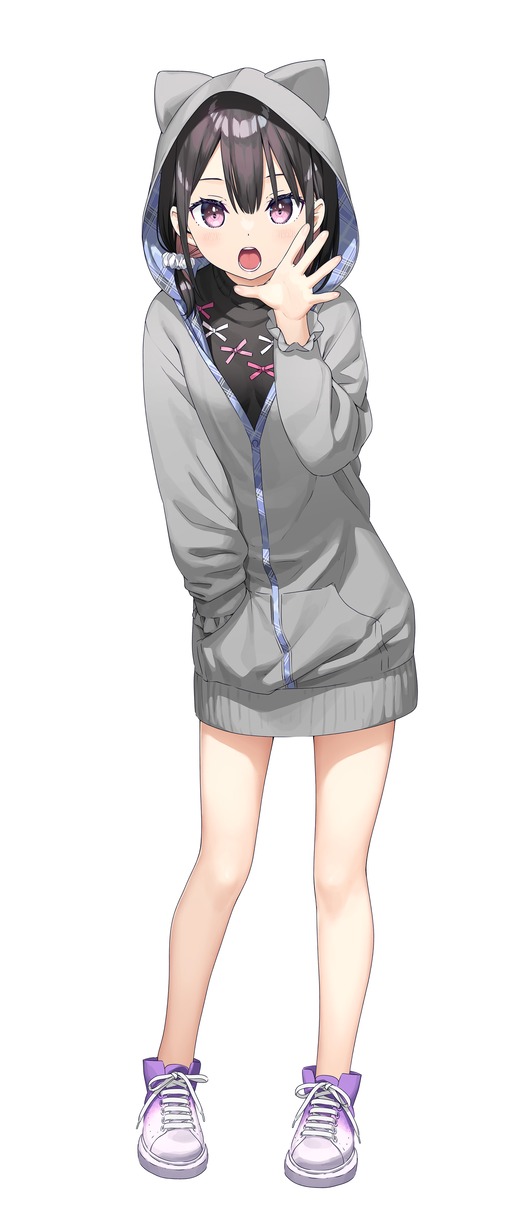イラスト：カントク【しずく】ネコ耳パーカー 画像