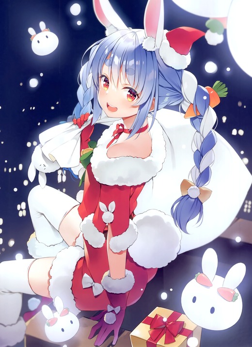 イラスト：憂姫はぐれ【兎田ぺこら】サンタコス 画像