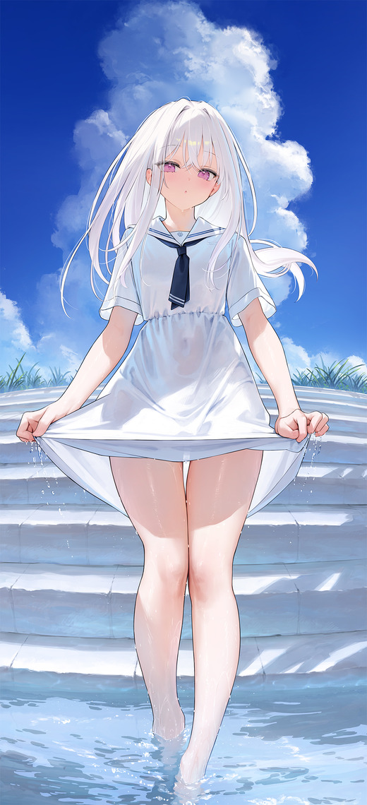 イラスト：mignon【シロ】セーラー服 画像