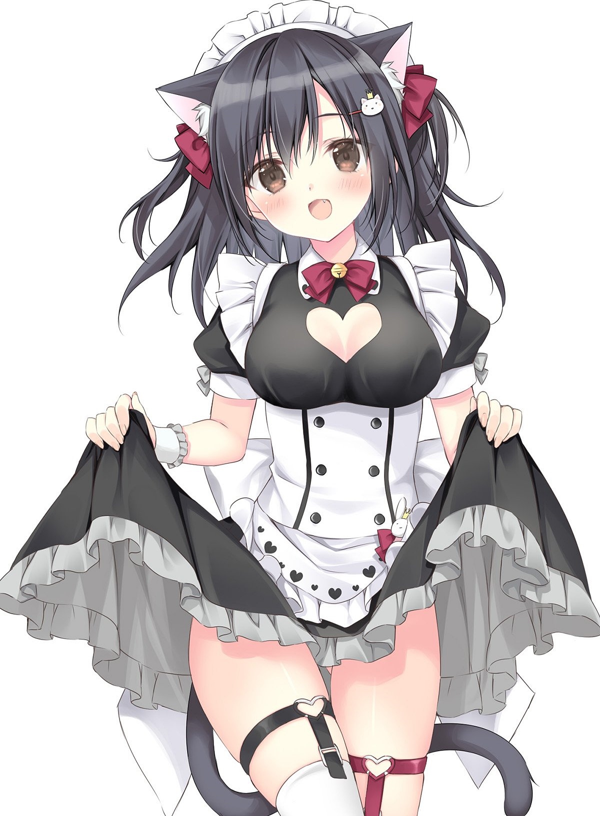 スカートめくり　二次 イラスト：梱枝りこ【猫耳メイド スカートたくし上げ】二次画像 : 同人エロ専科＠エロゲ
