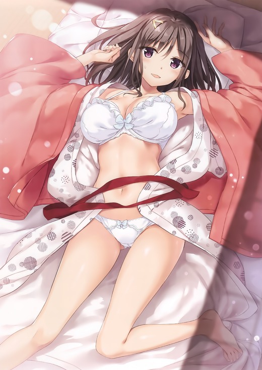 イラスト：おりょう【はだけた浴衣 下着】二次画像