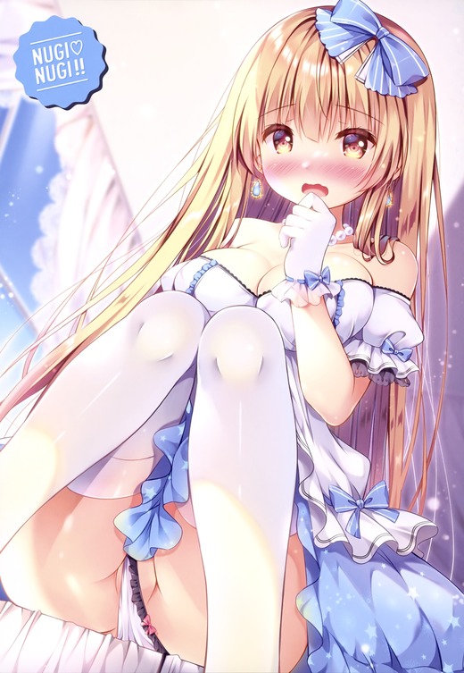 イラスト：わたがしゆい【女の子 パンツ半脱ぎ】二次画像