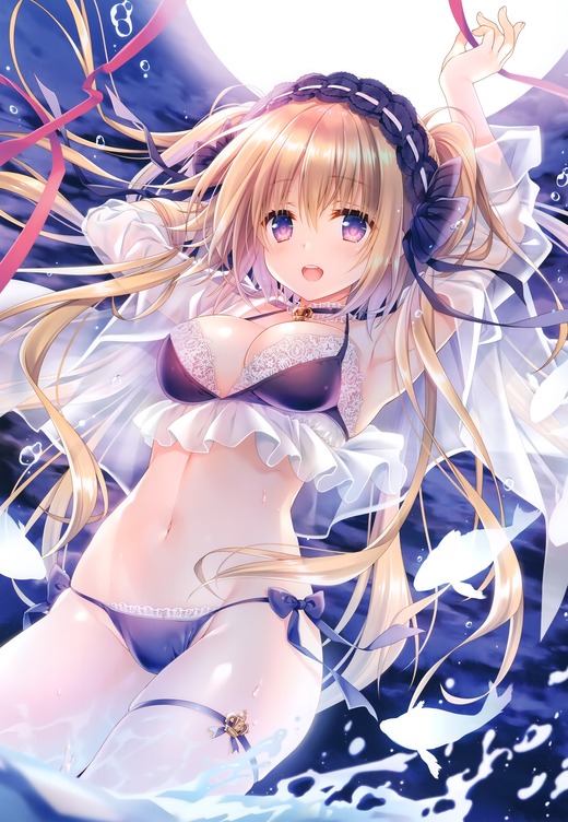 イラスト：館川まこ【夜の海で月を釣る】二次画像