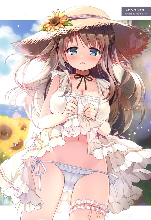 イラスト：永山ゆうのん【ワンピースたくし上げ パンチラ】二次画像