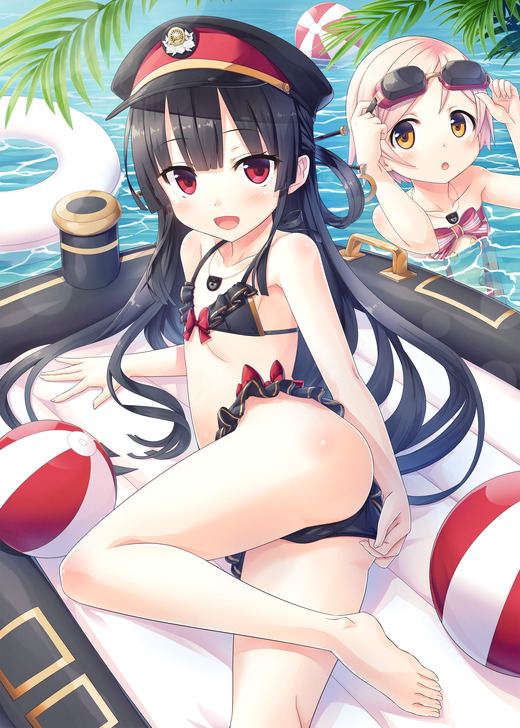 まいてつ【ハチロク＆れいな】水着姿 画像（イラスト：cura）