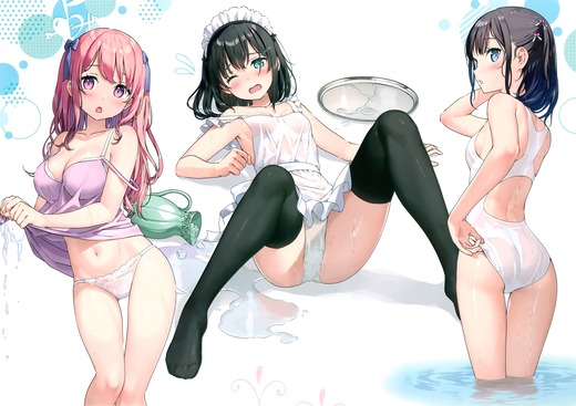 イラスト：カントク【くるみ・しずく・宙】濡れ 画像