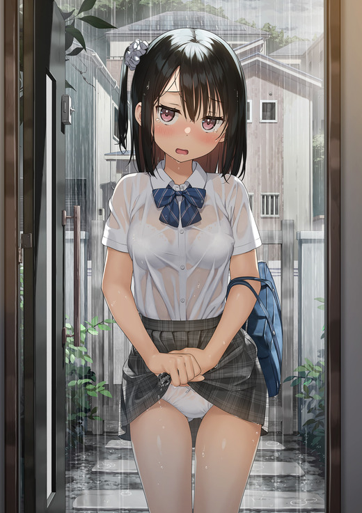 イラスト：カントク【しずく】透けブラ 濡れパンツ 画像