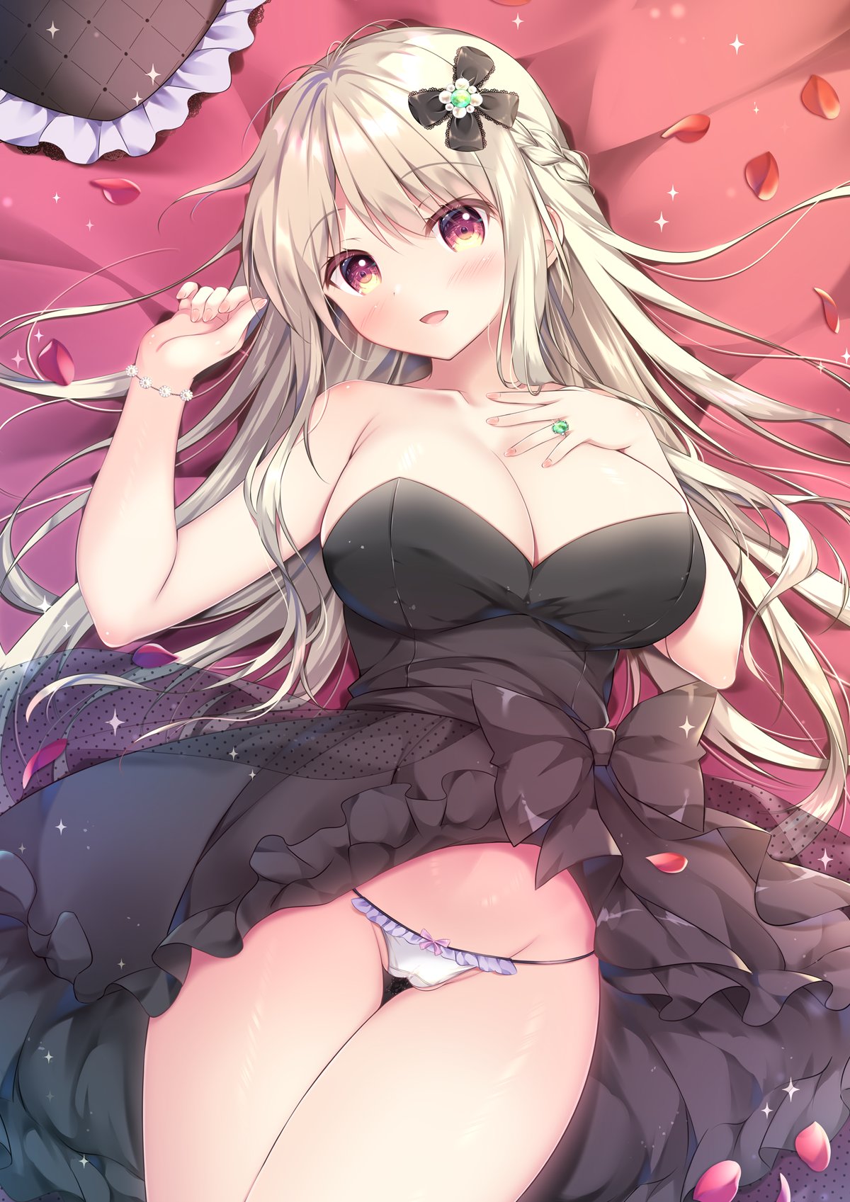 パンチラ ドレス イラスト：わたがしゆい【黒ドレスの女の子 パンチラ】二次画像 : 同人エロ専科＠エロゲ