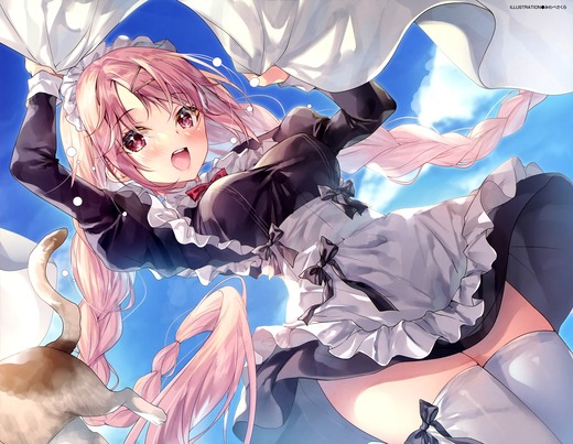 イラスト：みわべさくら【メイド服の女の子】二次画像