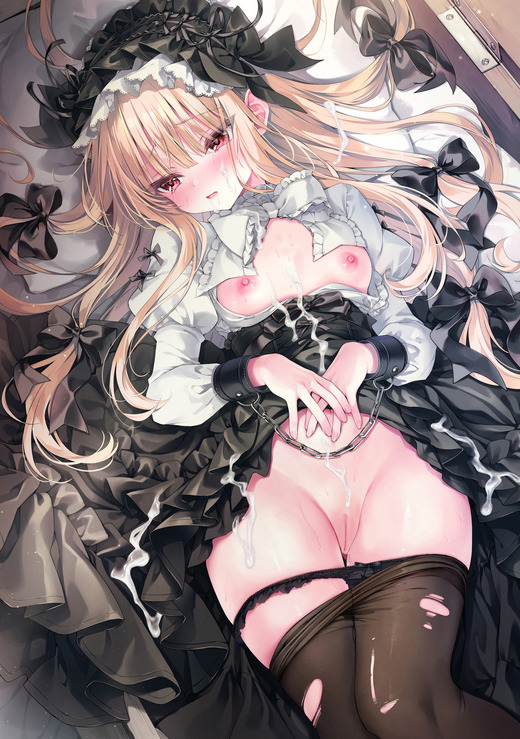 イラスト：るび様【ゴスロリの女の子 ノーパン】二次エロ画像