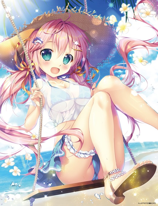 イラスト：みけおう【ツインテ娘 ビキニ姿】二次画像