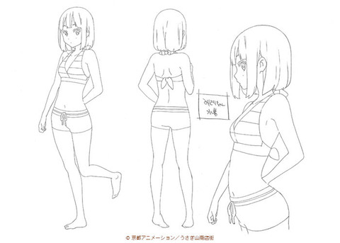 常盤みどり 水着☆(5話の設定資料)