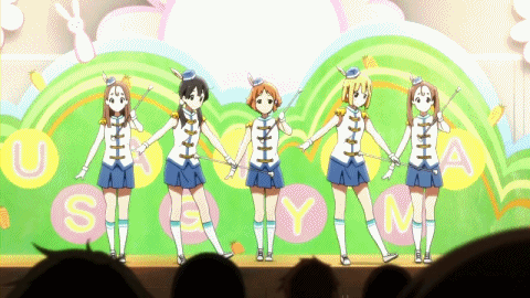たまこま文化祭バトン部GIFアニメ