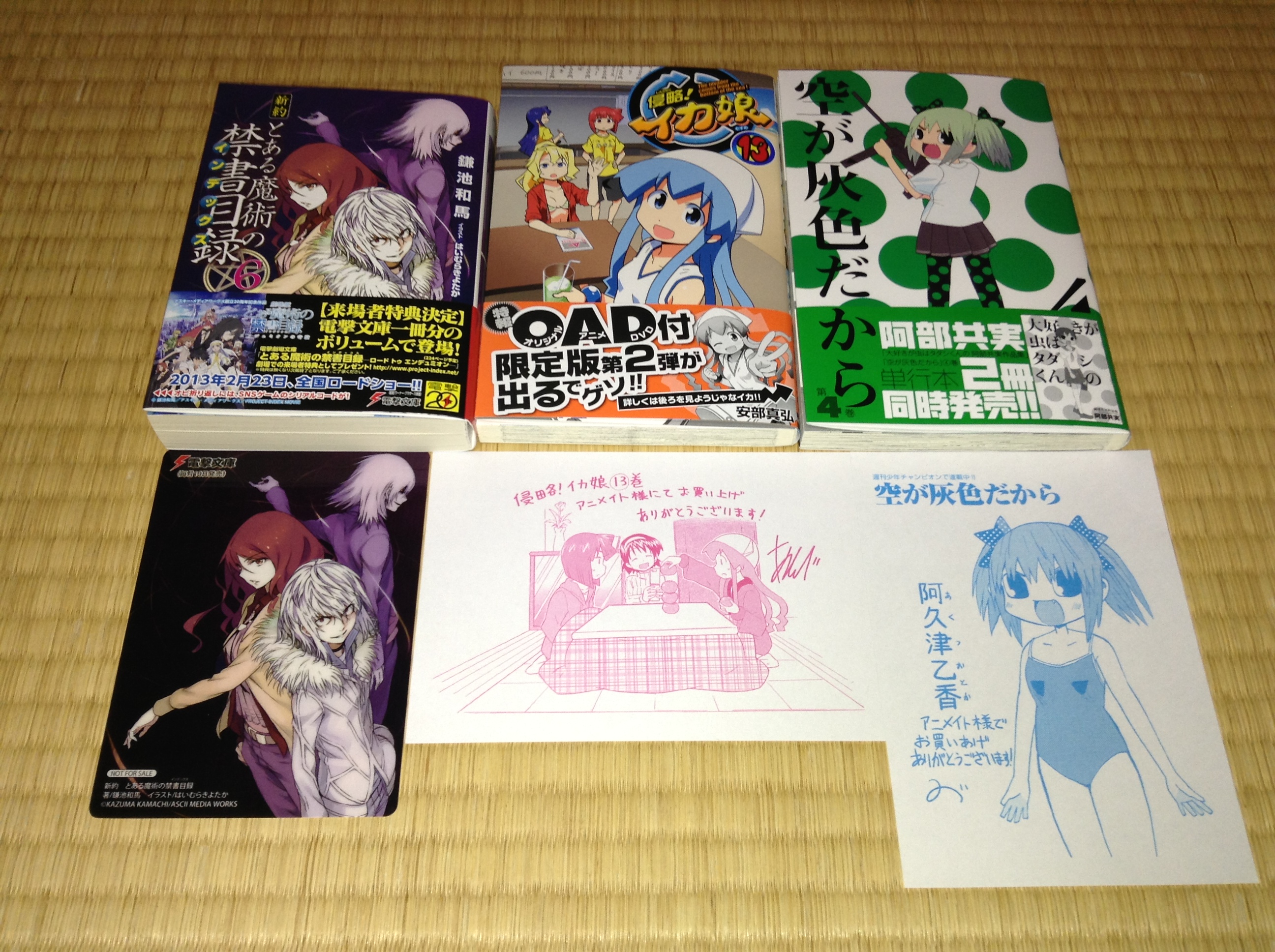 でぃーごのおとしもの 新約 とある魔術の禁書目録 6巻 侵略 イカ娘 13巻 空は灰色だから 4巻買ってきた Livedoor Blog ブログ